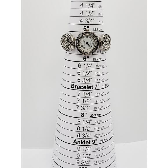 Sunrise women\'s dress watch. Decorative bevel. Heart brackets connect to band main image 9